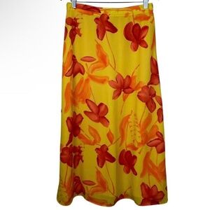 JPR orange and yellow floral skirt